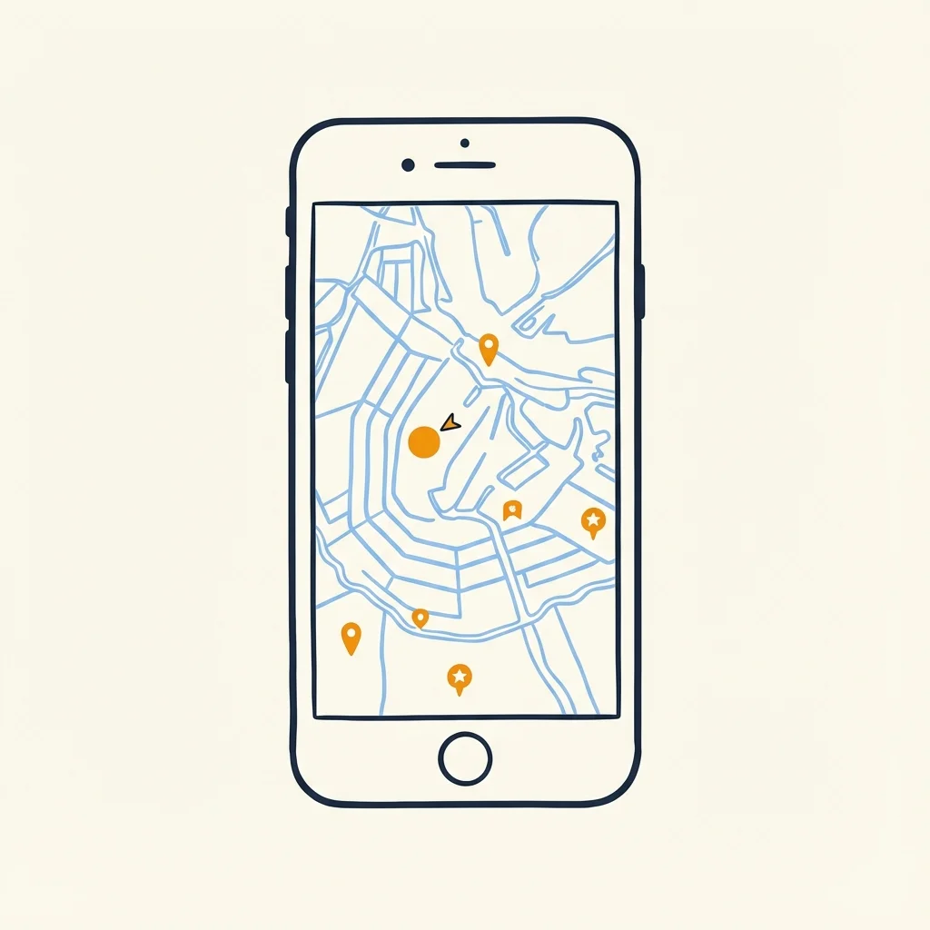 Amsterdam Mokum Tour app map with GPS-triggered stories