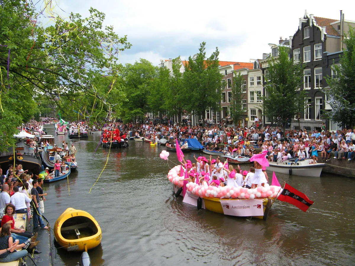 Canal Parade in Amsterdam